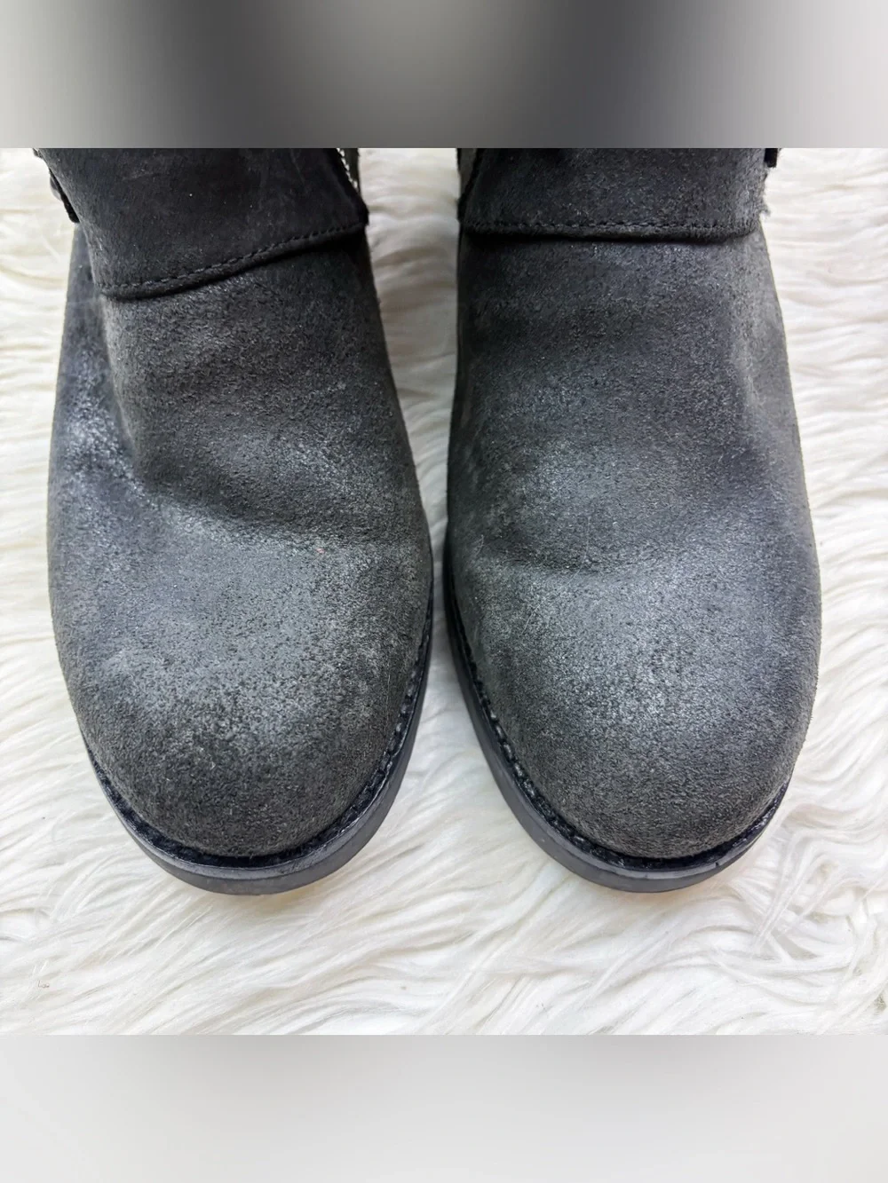 UGG Niels II Boot Black Moto Leather Water Resistant Fur Fleece Lined Winter 7